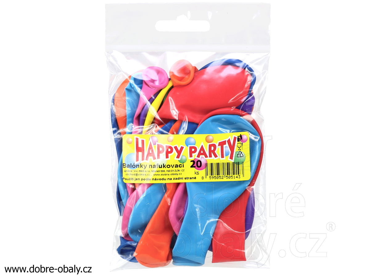 Nafukovací balónky mix barev, 20ks Happy-Party