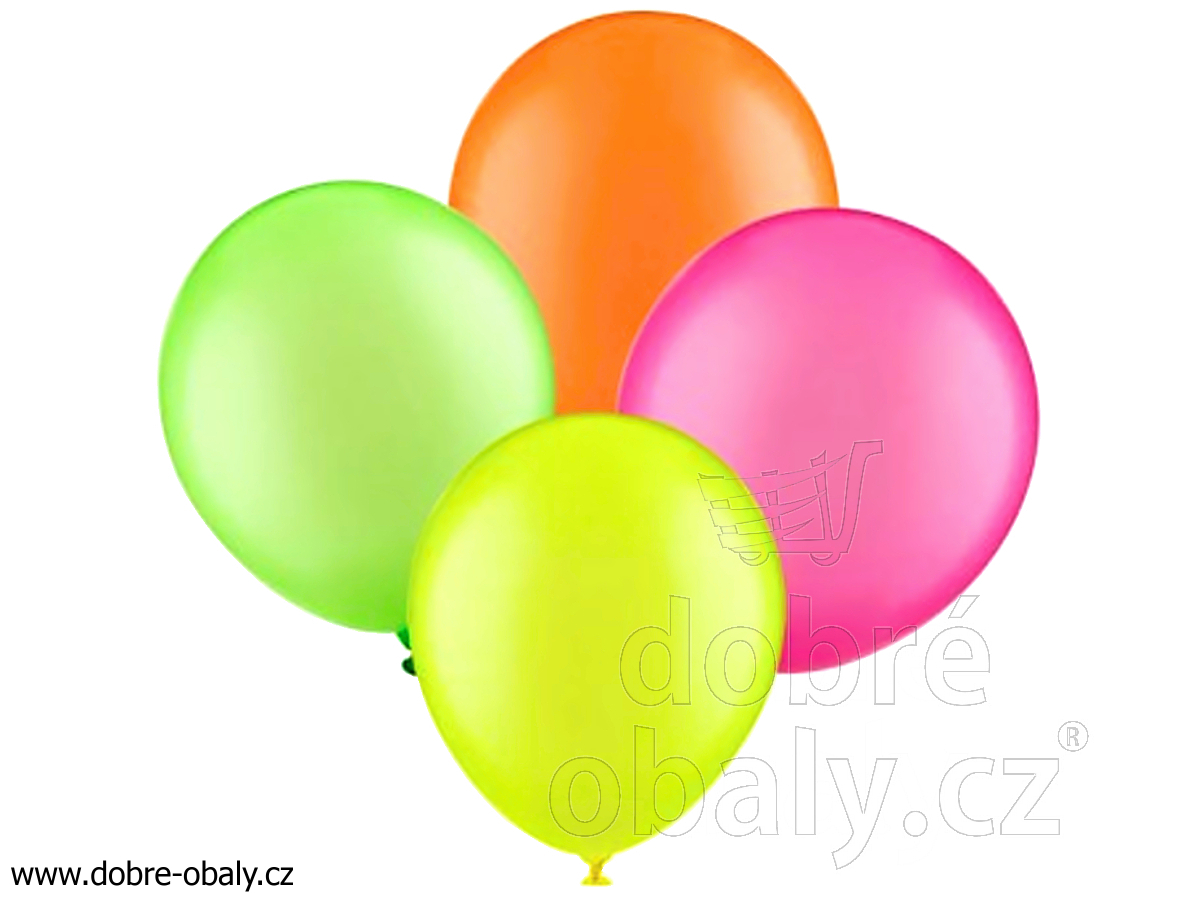 Nafukovací balónky NEONOVÉ mix barev, 100ks