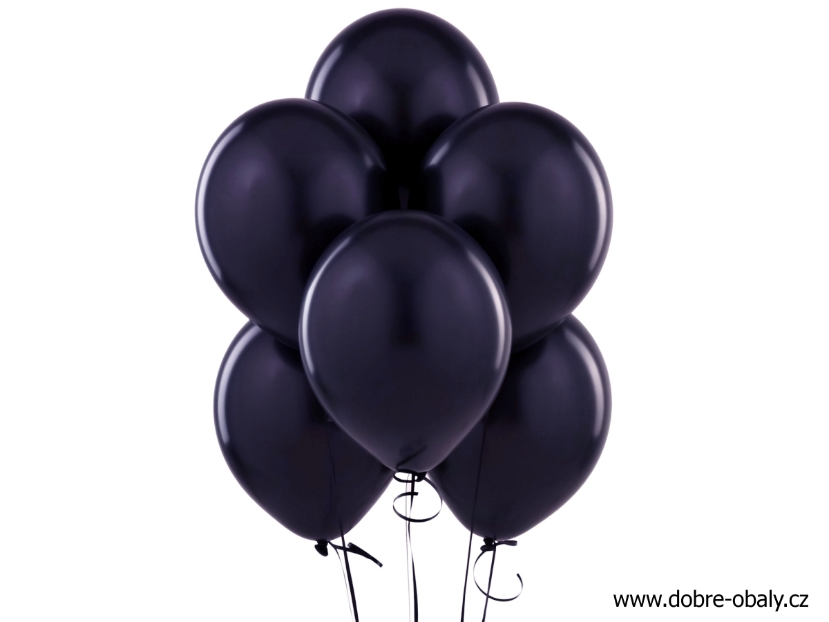 Nafukovací balónky PEARL ČERNÉ, 100 ks