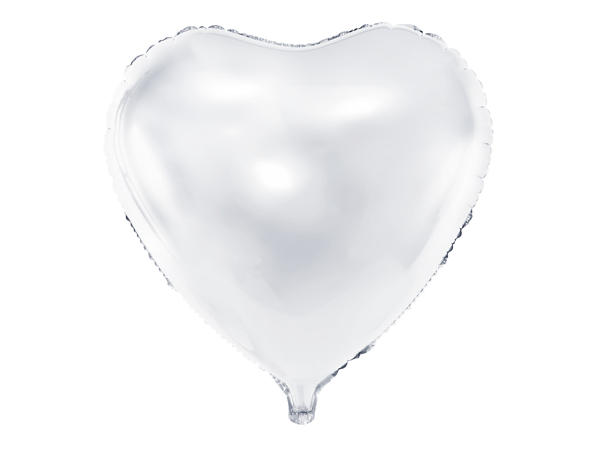Nafukovací fóliový balónek SRDCE 61 cm bílé