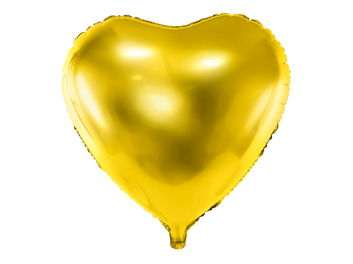 Nafukovací fóliový balónek SRDCE 61 cm zlaté
