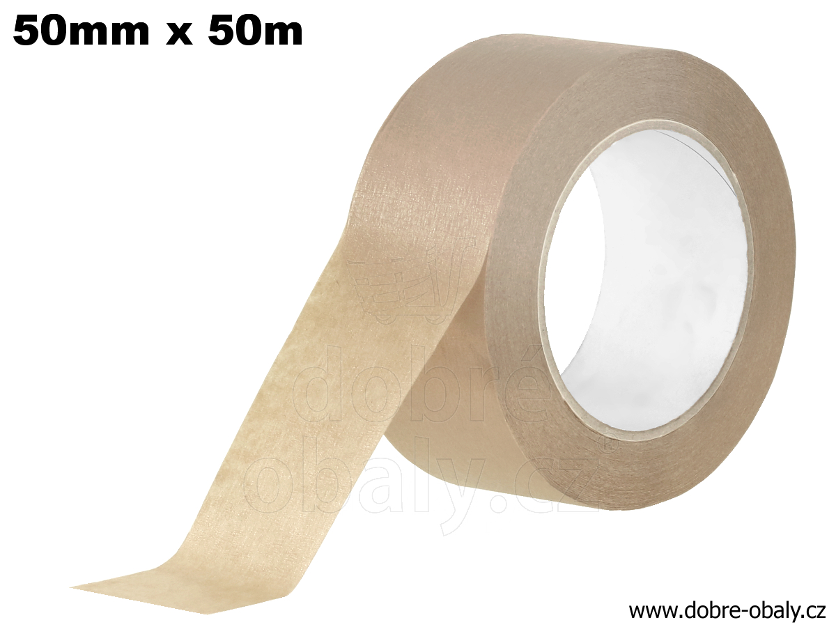 Papírová lepící páska HNĚDÁ 50mm x 50m