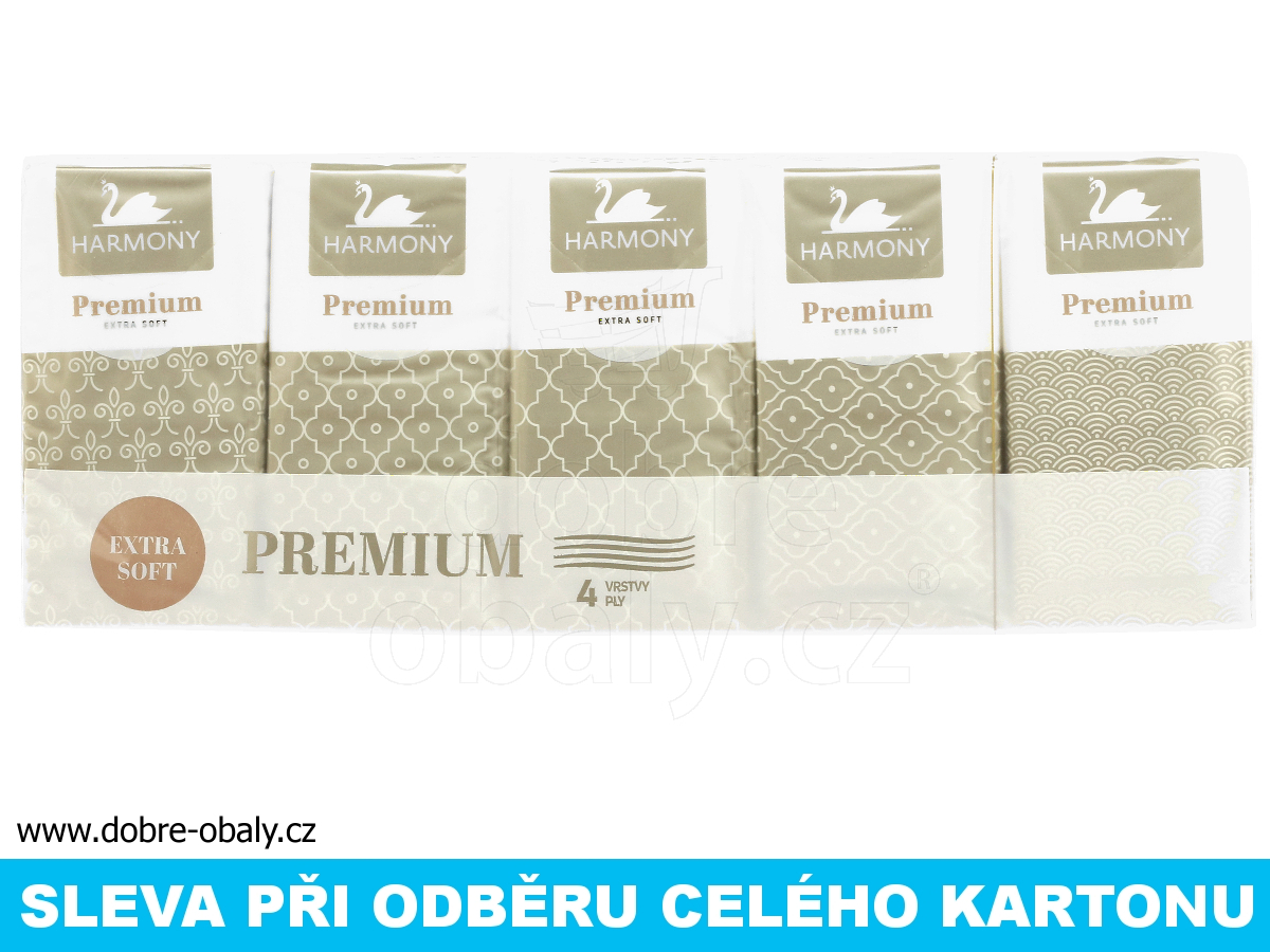 Papírové kapesníčky Premium Extra Soft 4-vrstvé 10x10ks, karton