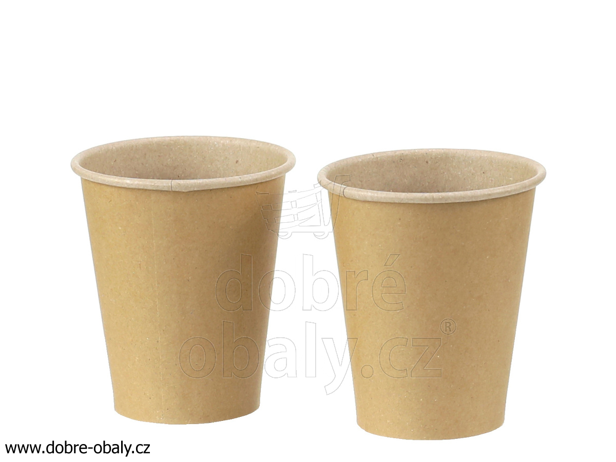 Papírové kelímky na kávu 240 ml (0,2 l) KRAFT