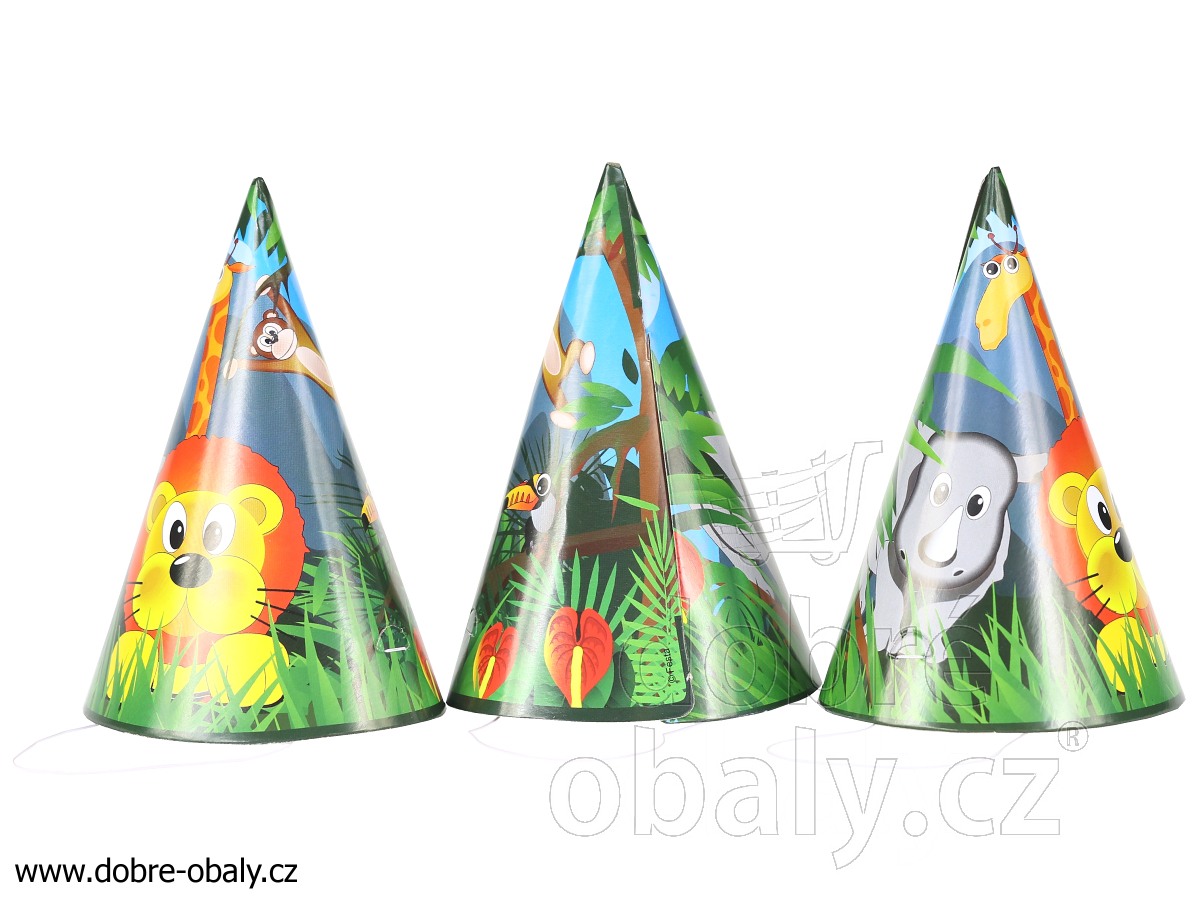 Papírové kloboučky SAFARI, 6 ks Happy Party