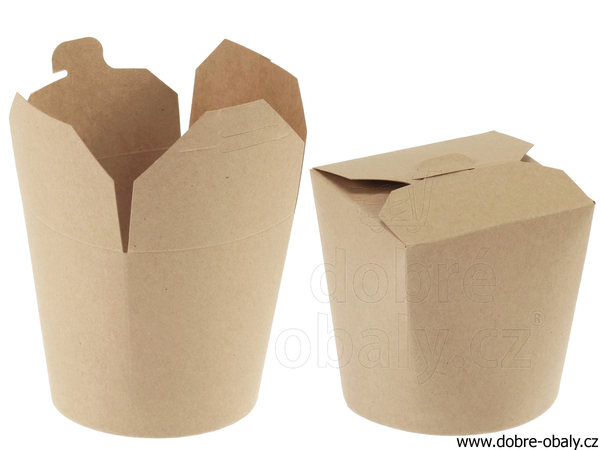 Papírový box na nudle KRAFT 750 ml 