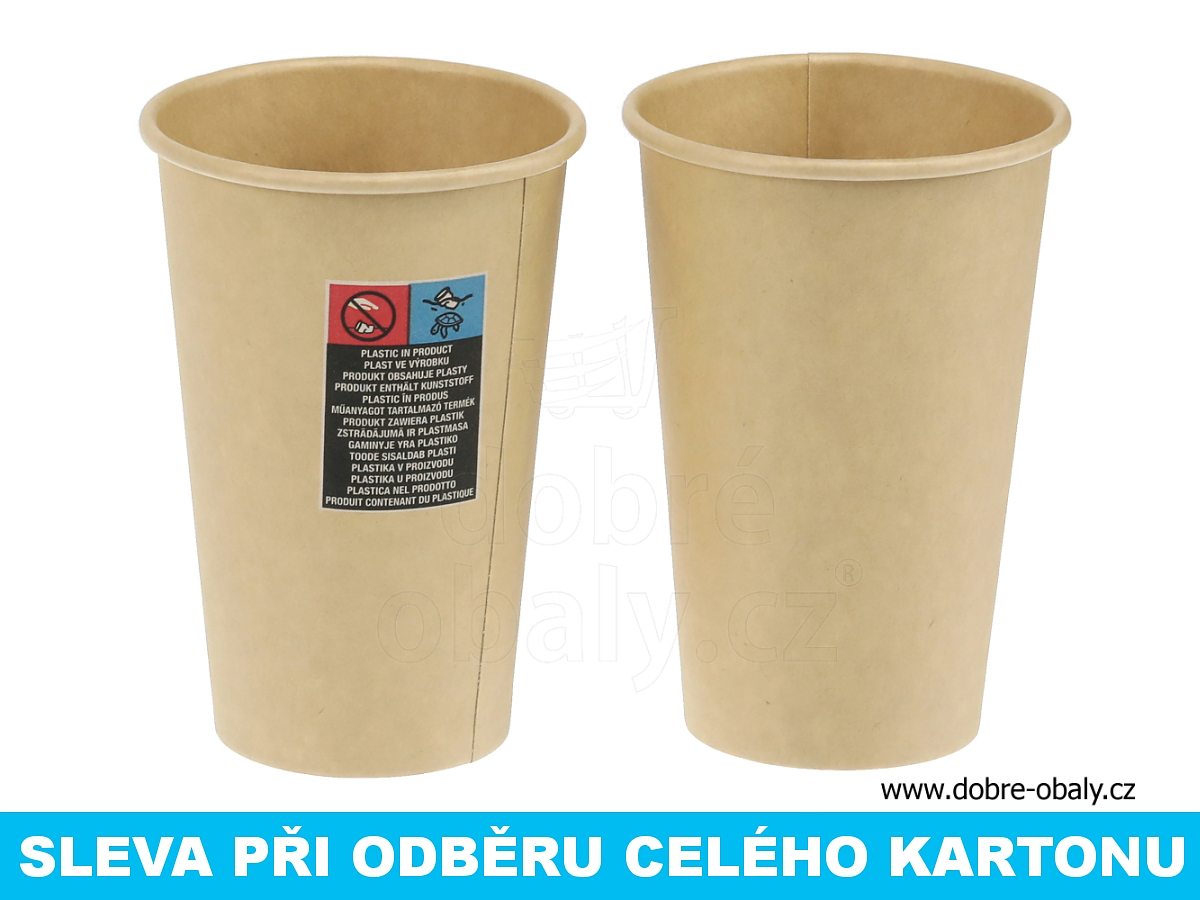 Papírový kelímek na cappuccino 330 ml (0,3 l) HNĚDÝ, karton