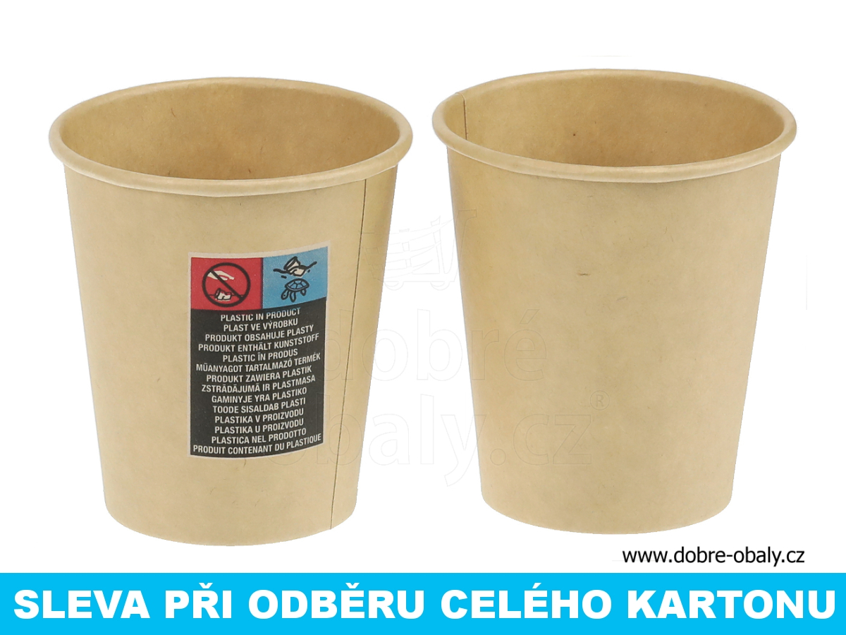Papírový kelímek na cappuccino 420 ml (0,35 l) HNĚDÝ, karton