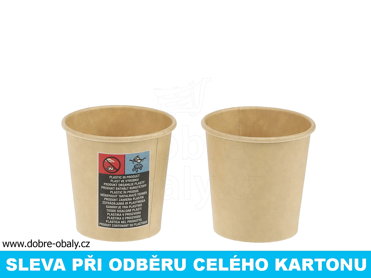 Papírový kelímek na espresso 110 ml (0,1 l) HNĚDÝ, karton