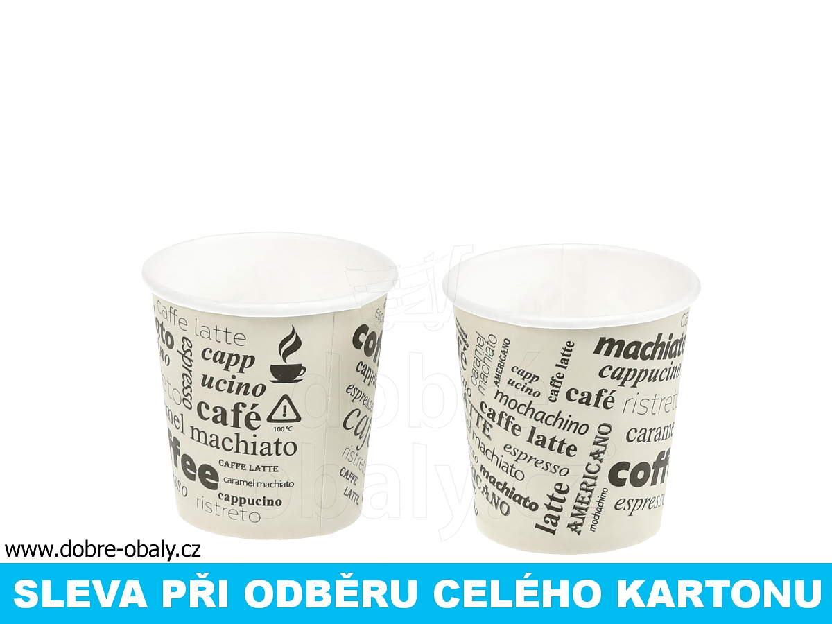 Papírový kelímek na espresso 120 ml (0,1 l) CAFÉ, karton