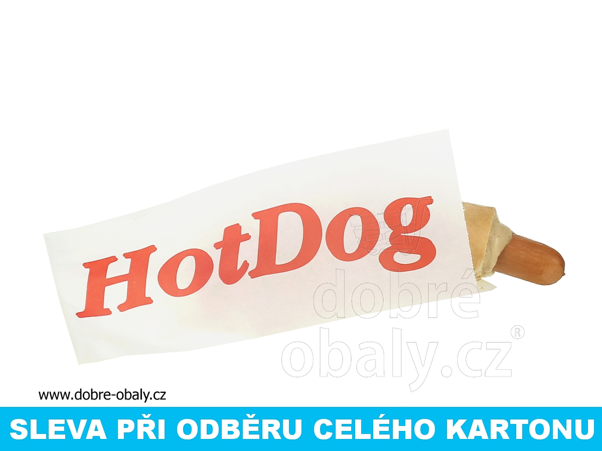 Papírový sáček na  HOT-DOG 85 x 225 mm, karton