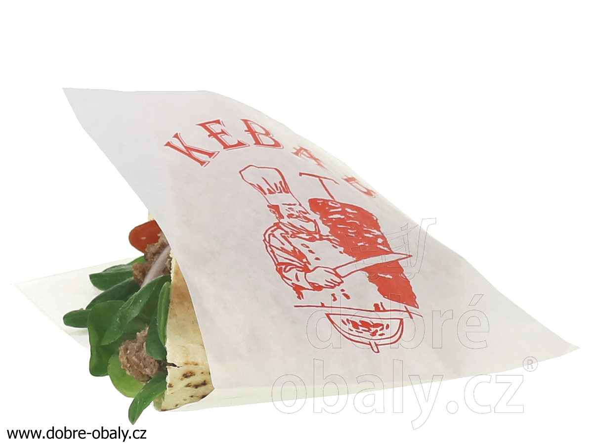 Papírový sáček na  KEBAB  150 x 175 mm