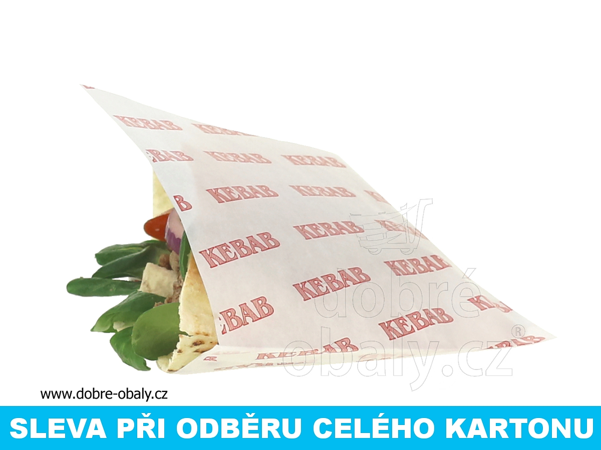 Papírový sáček na  KEBAB s fólií 150x160 mm, karton