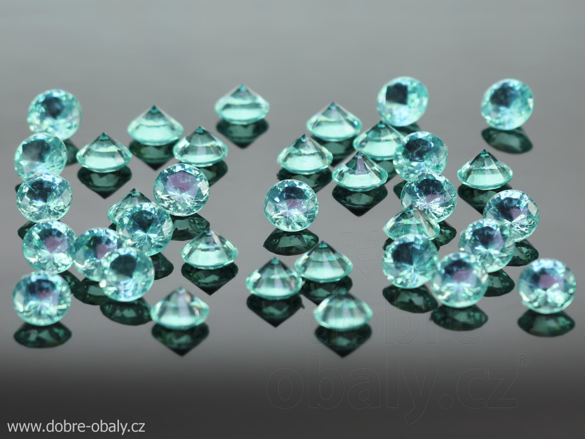 Plastové dekorační diamanty TYRKYSOVÉ 20 mm 