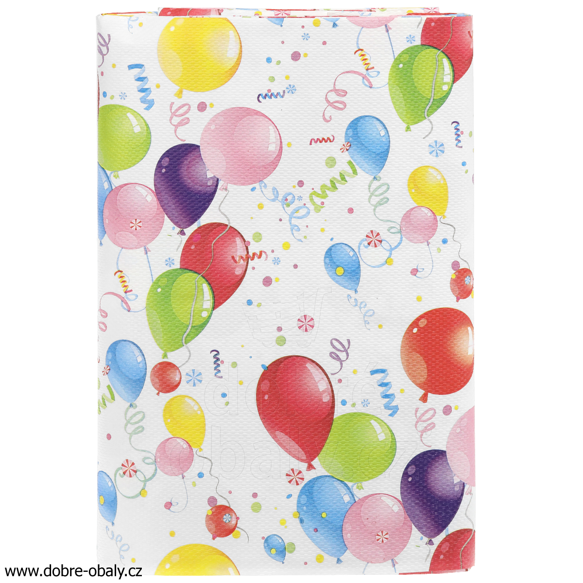 Potištěný papírový ubrus skládaný 120x180cm 0286 01 balónky