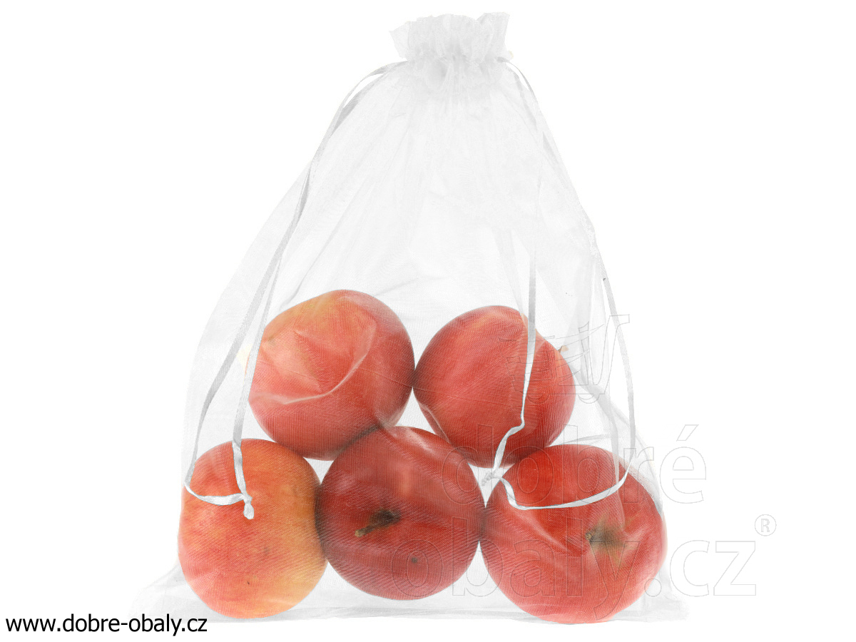 Recyklovatelný sáček na ovoce a zeleninu BÍLÝ