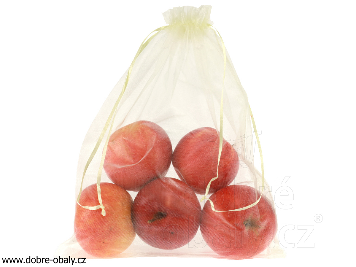 Recyklovatelný sáček na ovoce a zeleninu KRÉMOVÝ