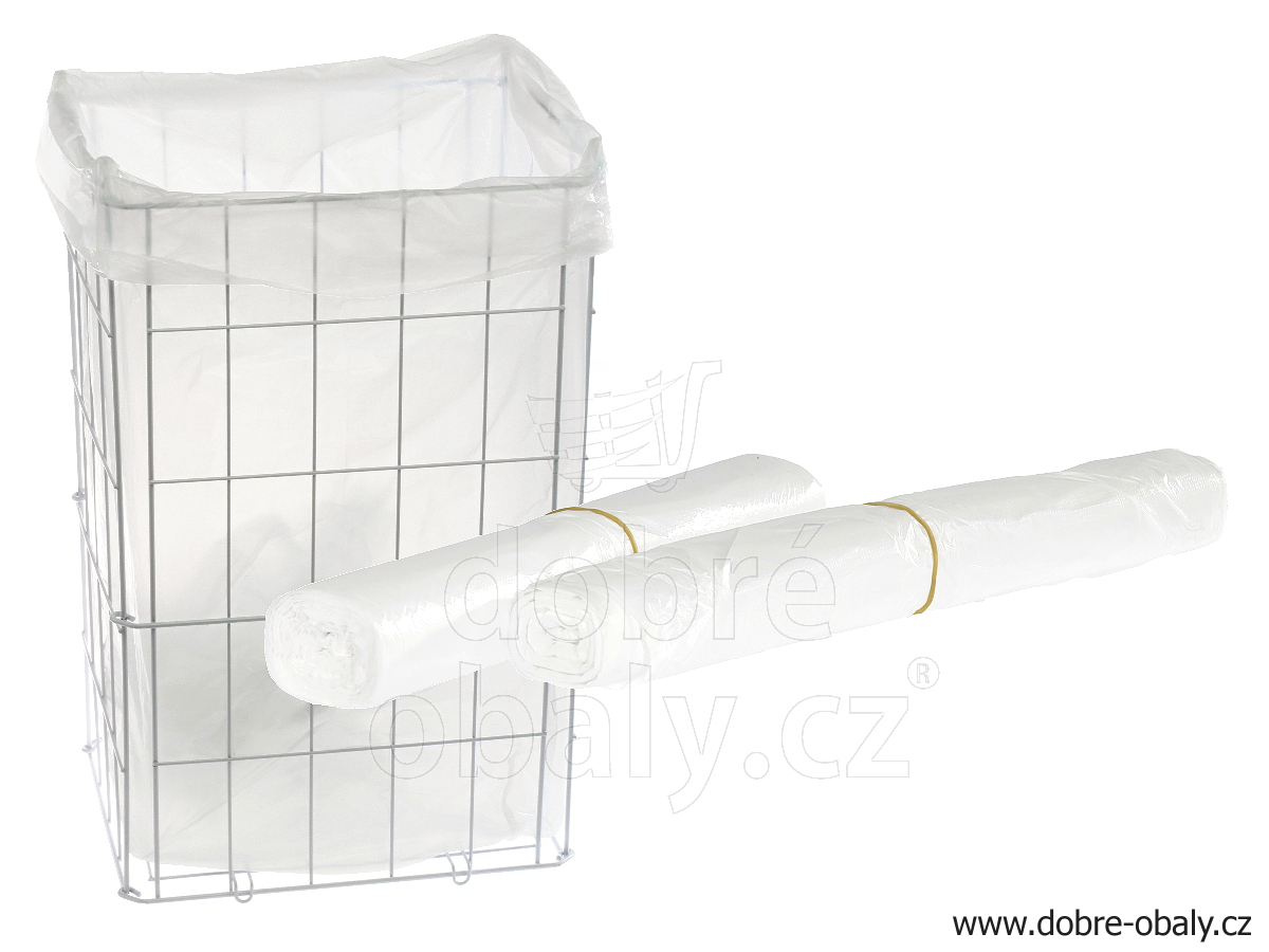 Sáčky na odpad 63x85 cm bílé LDPE 40ks/role