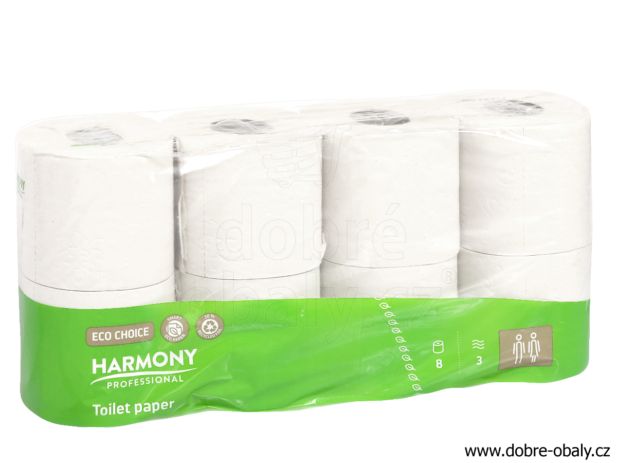 Toaletní papír Harmony PROFESSIONAL ECO 3 vrstvý, 8 ks
