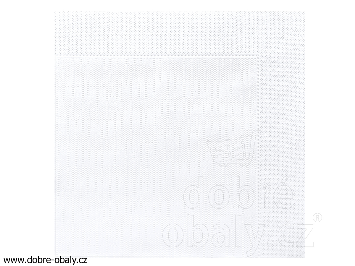 Ubrousky Duni Classic 4-vrstvé 40x40 cm WHITE, 50ks
