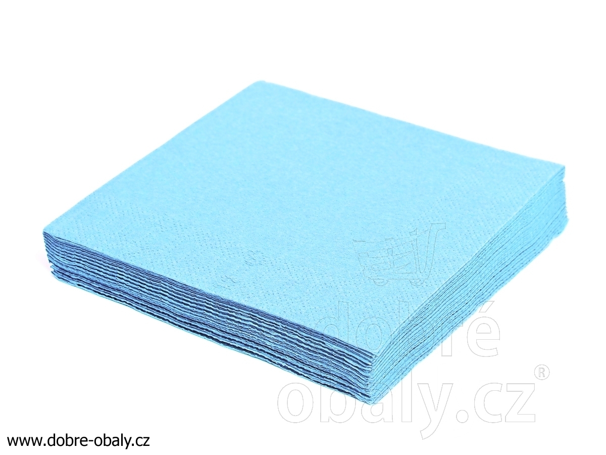 Ubrousky modré 33 x 33 cm 1-vrstvé, 100 ks STYLE 