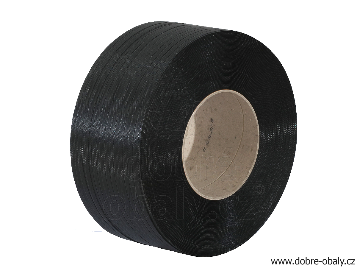 Vázací páska PP 10 x 0,55 mm / 3000 m / dutinka 200 mm černá