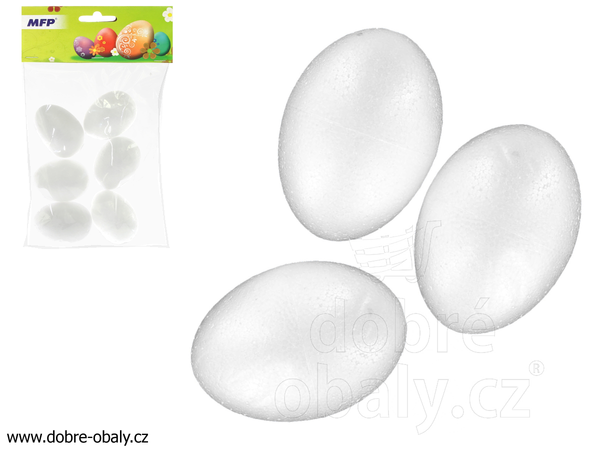 Velikonoční polystyrenová vajíčka 6 cm, 6 ks