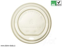 Bio kompostovanelné víčko PLA na kelímky 0,2 l, barva přírodní - typ I