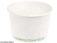 Bio kompostovatelná miska na polévku 500 ml, karton