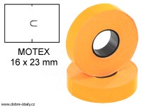 Cenové etikety 16x23mm, oranžové MOTEX