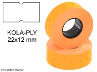 Cenové etikety  22x12mm, oranžové KOLA-PLY