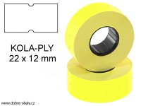 Cenové etikety 22x12mm, žluté KOLA-PLY