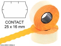 Cenové etikety 25x16mm, oranžové CONTACT