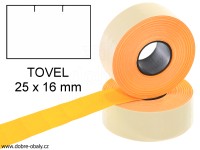 Cenové etikety  25x16mm, oranžové TOVEL