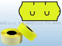 Cenové etikety 26x12mm, žluté UNI