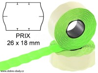 Cenové etikety 26x18mm, zelené PRIX