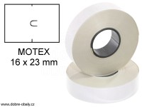 Cenovkové etikety 16x23mm bílé MOTEX
