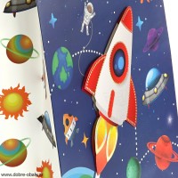 Dětská dárková papírová taška 3D 30x39x12 cm 010982 kosmos
