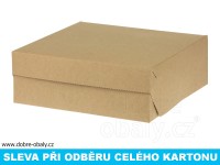 Dortová krabice KRAFT 28x28x10 cm hnědá, výhodné balení