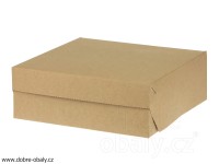 Dortová krabice KRAFT 28x28x10 cm hnědá