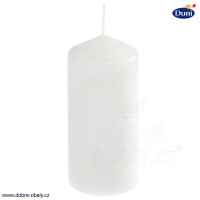 Duni svíčka stolní pillar 60x130 mm WHITE, 6 ks