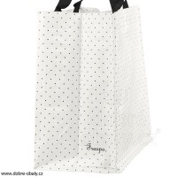 Ekologická taška MINI bílá s puntíky, výhodné balení