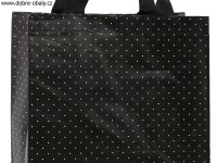 Ekologická taška MINI černá s puntíky, výhodné balení