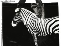 Ekologická taška na opakované použití ANIMALS černá zebra
