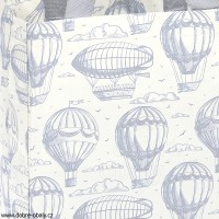 Ekologická taška na opakované použití MINI bílá s šedými balóny 