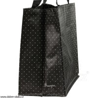 Ekologická taška na opakované použití MINI černá s puntíky