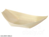 Fingerfood miska - lodička dřevěná 110 x 70 mm, 100 ks