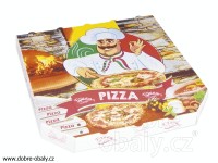 Krabice na pizzu 30x30x3 cm s potiskem extra pevná