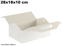 Krabice na zákusky  28x18x10cm, D-pevná