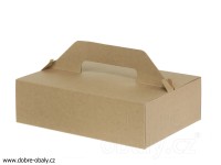 Krabička na výslužky KRAFT 27 x 18 x 8 cm hnědá